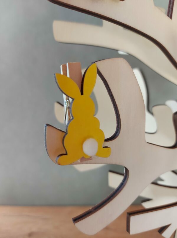 Paasknijper-konijn-geel-detail