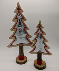 Kerstboom-zilver-metaal-hout
