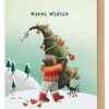 kerstkaart - beer - warme wensen