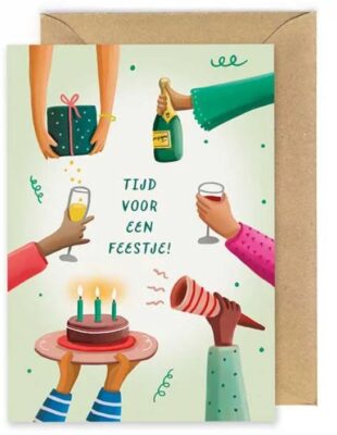Wenskaart - Feestje