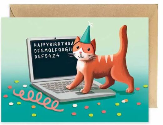 Wenskaart - Verjaardag - Kat