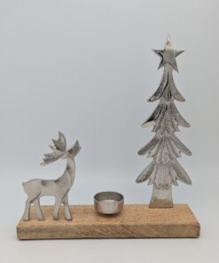 Kerst - Tafereel - Zilver - Hout