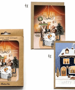 Kerstkaart - Box - Warme wensen