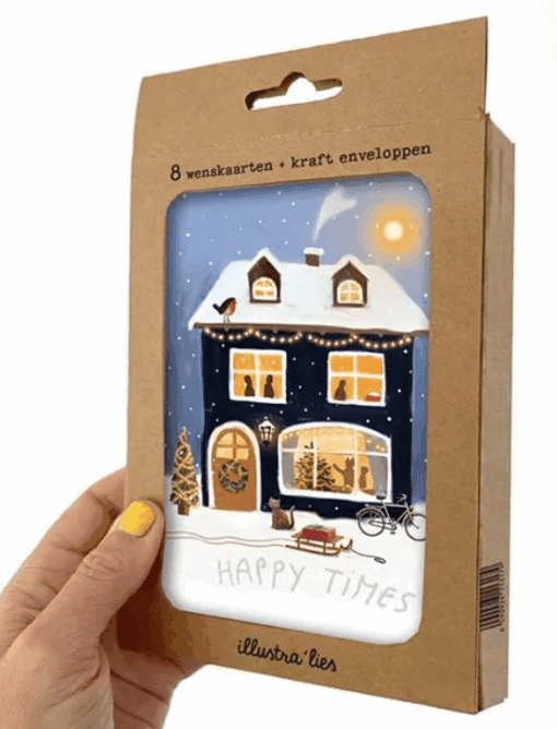 Kerstkaart - Box - Warme wensen