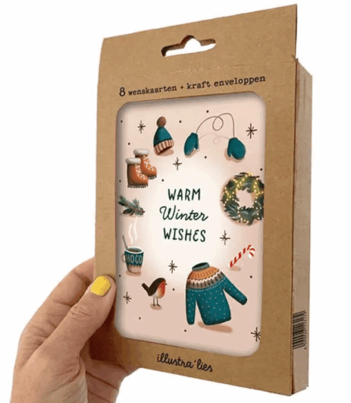 Kerstkaart - Box - Warme wensen
