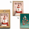 Kerstkaart - Box - sneeuwman - Winterelementen