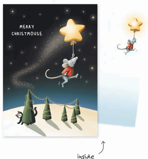 Kerstkaart - Merry Christmouse
