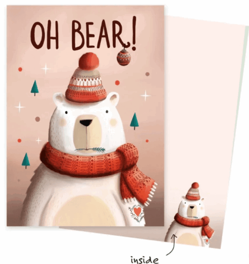 Kerstkaart - Oh Bear