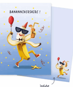Wenskaart - Banaan - Feest - Verjaardag