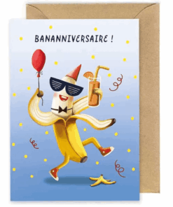 Wenskaart - Banaan - Feest - Verjaardag