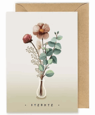 Wenskaart - Veel sterkte - Rouw